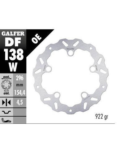 GALFER TARCZA HAMULCOWA PRZÓD HONDA CB 125R '18- CB 250R '18- CB 300R '18 CB 500F/X '22- CBR 500R '22- CB 750 HORNET '22- (WAVE