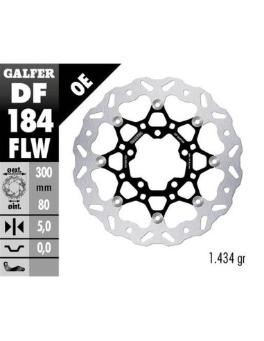 GALFER TARCZA HAMULCOWA PRZÓD KAWASAKI EN 650 VULCAN '15- ER-6F/N '05- ZX-6R '06-'12 VERSYS 650 '06- VERSYS 1000 '12-'14 Z 750