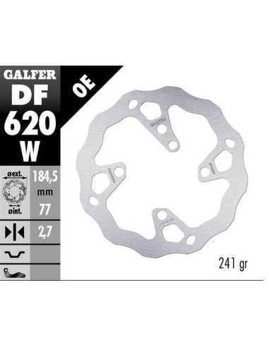 GALFER TARCZA HAMULCOWA TYŁ BETA EVO 125 '20-'23 250 2T '20-'23 300 2T '20-'23 300 4T '20-'23 (WAVE FIXED) (184X77X2,7MM)