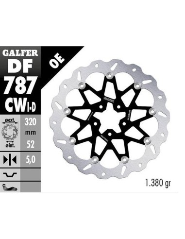 GALFER TARCZA HAMULCOWA PRZÓD KTM 690 DUKE '12-'16 890 DUKE '20-'23 HUSQVARNA 701 SVARTPILEM '18-'19 VITPILEN '18-'19 (LAWA)