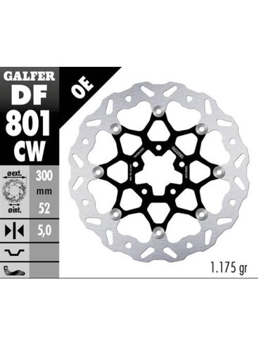 GALFER TARCZA HAMULCOWA PRZÓD KTM 790 DUKE '18-'23 890 DUKE '21-'22 (WAVE FLOATING) (300X52X5MM)