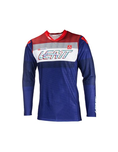 LEATT NOWOŚĆ KOSZULKA MOTO 5.5 ULTRAWELD JERSEY ROYAL KOLOR GRANATOWY/BIAŁY/CZERWONY ROZMIAR M