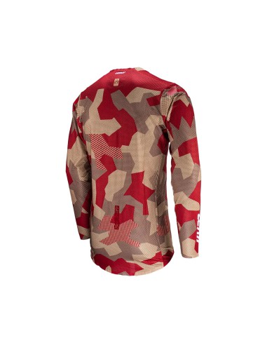 LEATT NOWOŚĆ KOSZULKA MOTO 5.5 ULTRAWELD JERSEY RUBYSTONE KOLOR CZERWONY/BRĄZOWY CAMO ROZMIAR M