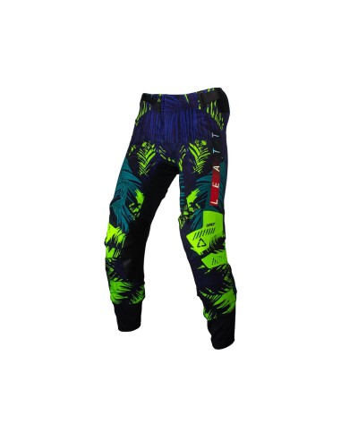 LEATT NOWOŚĆ SPODNIE MOTO 5.5 I.K.S PANTS JUNGLE KOLOR CZARNY/GRANATOWY/ZIELONY FLUO ROZMIAR S