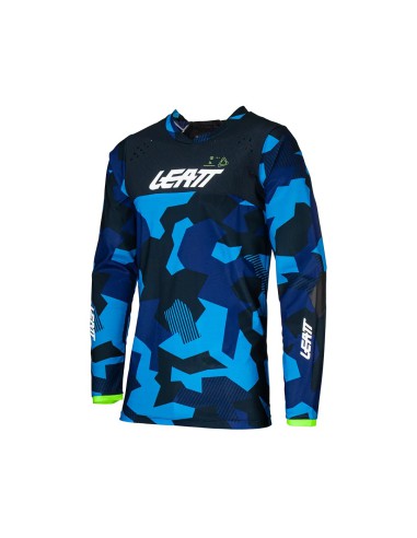 LEATT NOWOŚĆ KOSZULKA MOTO 4.5 ENDURO JERSEY BLUE KOLOR CZARNY/GRANATOWY/NIEBIESKI/CAMO ROZMIAR M