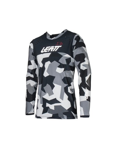 LEATT NOWOŚĆ KOSZULKA MOTO 4.5 ENDURO JERSEY FORGE KOLOR CZARNY/SZARY/CAMO ROZMIAR M