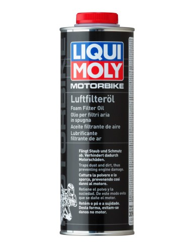 LIQUI MOLY OLEJ PŁYN DO NASĄCZANIA GĄBKOWYCH FILTRÓW POWIETRZA MOTORBIKE LUFT-FILTER-ÖL 1L (6)