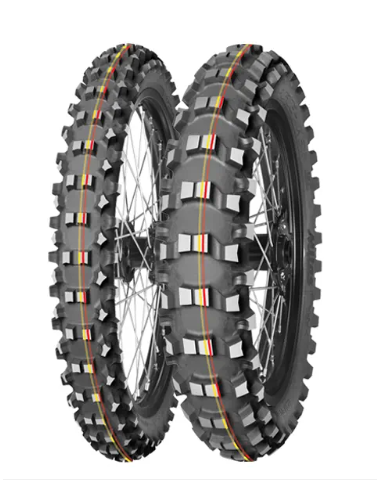 MITAS OPONA 80/100-12 TERRA FORCE-MX SM 50M (CZERWONO-ŻÓŁTY PASEK) TT TYŁ DOT 2023 (DOT:XSDT/JMDT) (460048) ZAMIENNIK:70000169