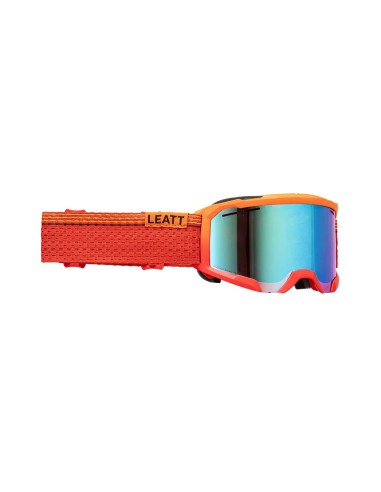 LEATT NOWOŚĆ GOGLE ROWEROWE VELOCITY 4.0 GOGGLE X-FLOW MTB IRIZ RED 26% KOLOR CZERWONY/POMARAŃCZOWY SZYBKA MULTICOLOR LUSTRO