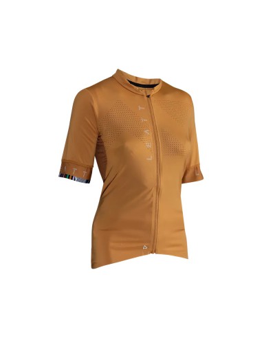 LEATT NOWOŚĆ KOSZULKA ROWEROWA (DAMSKA) MTB ENDURANCE 5.0 WOMAN JERSEY RUST KOLOR ZŁOTY ROZMIAR XS