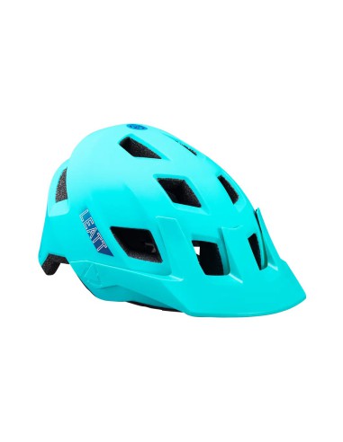 LEATT NOWOŚĆ KASK ROWEROWY MTB ALLMTN 1.0 JUNIOR (DZIECIĘCY/WYPINANA SZCZĘKA) V24 AQUA KOLOR GRANATOWY/NIEBIESKI ROZMIAR XS