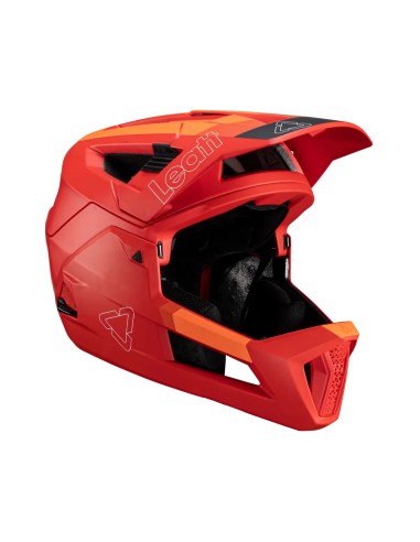 LEATT NOWOŚĆ KASK ROWEROWY MTB ENDURO 4.0 (WYPINANA SZCZĘKA) V24 HELMET RED KOLOR CZERWONY ROZMIAR S (51-55 cm)