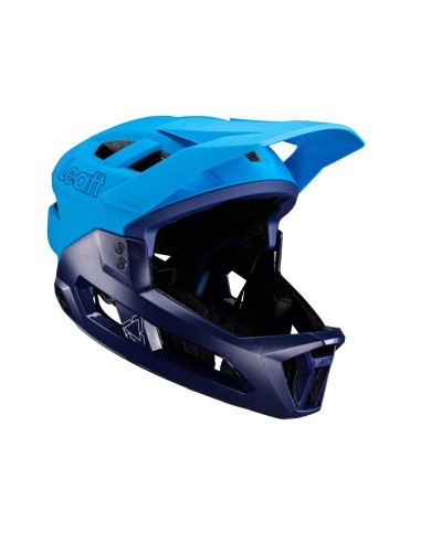 LEATT NOWOŚĆ KASK ROWEROWY MTB ENDURO 2.0 (WYPINANA SZCZĘKA) V24 CYAN KOLOR GRANATOWY/NIEBIESKI ROZMIAR S (51-55 cm)