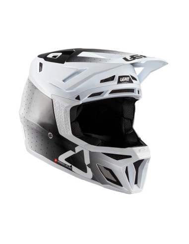 LEATT NOWOŚĆ KASK ROWEROWY MTB GRAVITY 8.0 V24 HELMET WHITE KOLOR BIAŁY/CZARNY ROZMIAR M (57-58 cm)