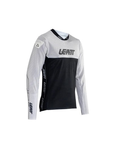 LEATT NOWOŚĆ KOSZULKA ROWEROWA MTB GRAVITY 4.0 JERSEY WHITE KOLOR BIAŁY/CZARNY ROZMIAR L