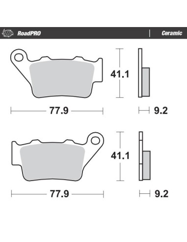 MOTO-MASTER KLOCKI HAMULCOWE KH208 / KH213 ROADPRO CERAMIC SERIES