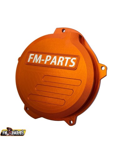 FM-PARTS POKRYWA SPRZEGŁA (DEKIEL) WZMACNIANA CNC 6082 ALUMINIUM KTM / HUSQVARNA / GAS GAS 250/300 '24 TBI KOLOR POMARAŃCZOWY