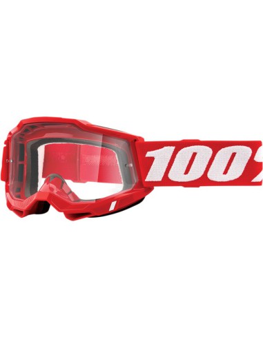 100 PROCENT GOGLE MODEL ACCURI 2 RED - CLEAR LENS - KOLOR CZERWONY/BIAŁY SZYBKA PRZEŹROCZYSTA