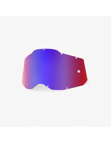 100 PROCENT RC2/AC2/ST2 REPLACEMENT LENS - MIRROR RED/BLUE - SZYBA/SZYBKA DO GOGLI POJEDYŃCZA RACECRAFT 2/ ACCURI 2/ STRATA 2