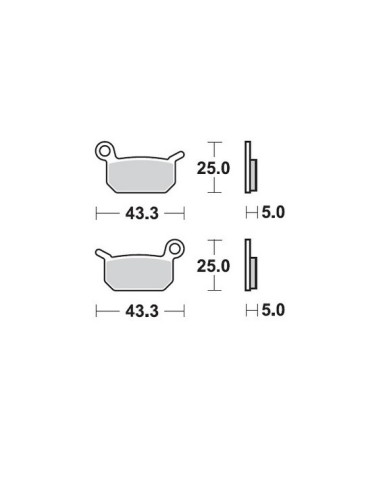 MOTO-MASTER KLOCKI HAMULCOWE KH325 SINTER METAL OEM: 11 (SINTERPRO RACING) KTM SXE -5 ELECTRIC 19- SX 50 09-, SX 65 04-08,