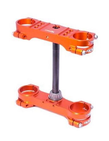 XTRIG PÓŁKI ZAWIESZENIA PRZEDNIEGO ROCS TECH TRIPLE CLAMPS KTM SX 85 '14-'24 (OFFSET 14MM) KOLOR POMARAŃCZOWY