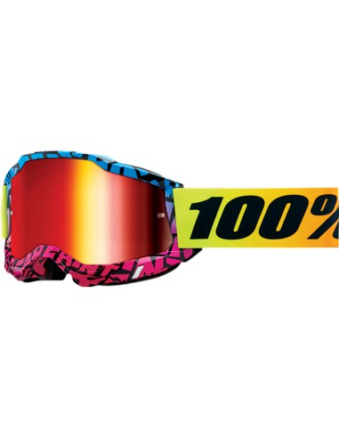 100 PROCENT GOGLE MODEL ACCURI 2 KB43 - KEN BLOCK EDITION DSPRAY - MIRROR RED LENS - KOLOR NIEBIESKI/RÓŻOWY/ŻÓŁTY SZYBKA