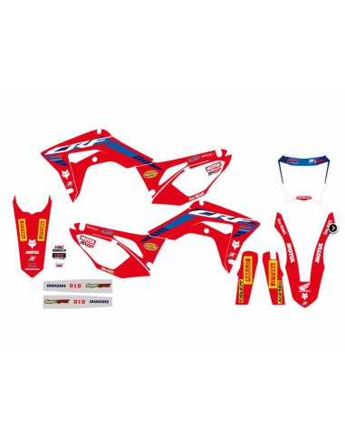 BLACKBIRD KOMPLET NAKLEJEK (OKLEIN) HONDA CRF 250R '18-'21, CRF 450R '17-'21, CRF 450X '17-'24 HONDA REPLICA TEAM HRC 23