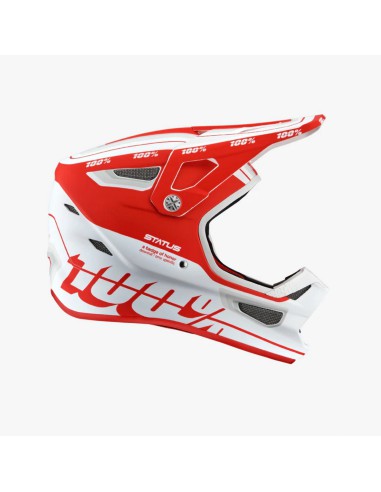 100 PROCENT MTB KASK ROWEROWY MODEL STATUS TOPENGA RED/WHITE KOLOR BIAŁY/CZERWONY ROZMIAR M (57-58CM)