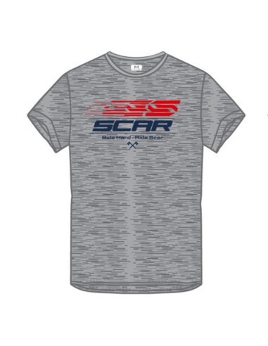 SCAR RACING KOSZULKA T-SHIRT Z LOGIEM SCAR KOLOR SZARY ROZMIAR S