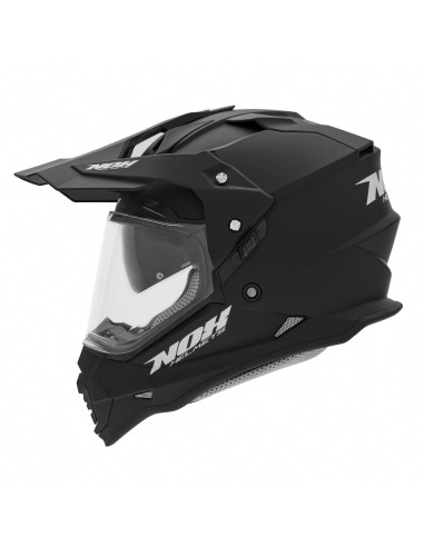 NOX KASK OFFROAD / TRAIL DUOSPORT (DUAL) N312 SOLID Z SZYBKĄ I BLENDĄ KOLOR CZARNY MAT ROZMIAR S