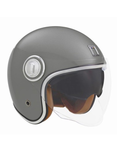 NOX PREMIUM KASK OTWARTY JET HERITAGE SOLID KOLOR TYTANOWY MAT ROZMIAR XL