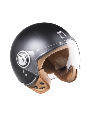 NOX PREMIUM KASK OTWARTY JET IDOL SOLID KOLOR CZARNY MAT ROZMIAR M