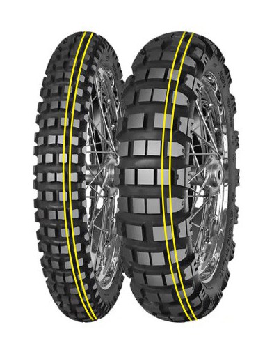 MITAS OPONA 110/80B19 ENDURO TRAIL XT+ DAKAR (PODWÓJNY ŻÓŁTY PASEK) 59T M+S PRZÓD DOT 42/2023 (zamiennik - 70000484) (460138)