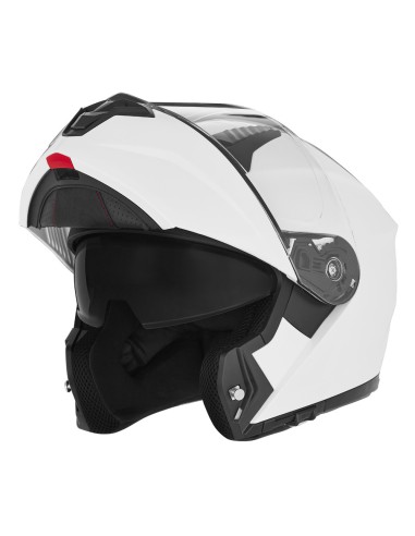 NOX KASK SZCZĘKOWY (FLIP-UP) Z BLENDĄ N968 KOLOR BIAŁY POŁYSK ROZMIAR S