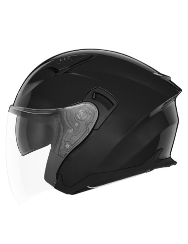 NOX KASK OTWARTY JET Z BLENDĄ N130 SOLID KOLOR CZARNY POŁYSK ROZMIAR XS