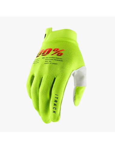 100 PROCENT RĘKAWICE CROSS/ENDURO MODEL ITRACK FLUO YELLOW KOLOR ŻÓŁTY FLUO ROZMIAR XL