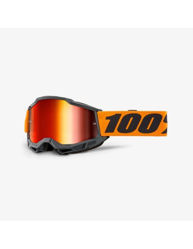 100 PROCENT GOGLE MODEL ACCURI 2 ORANGE - MIRROR RED LENS KOLOR CZARNY/POMARAŃCZOWY SZYBA CZERWONE LUSTRO