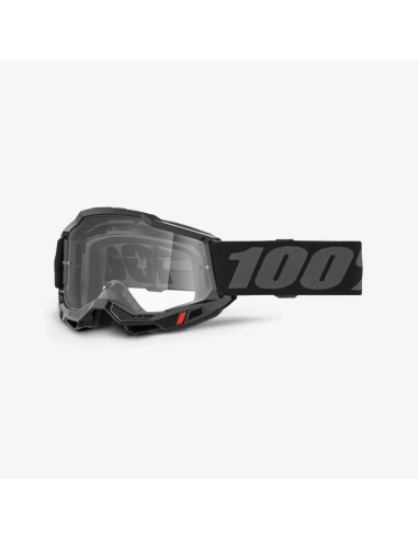 100 PROCENT GOGLE MODEL ACCURI 2 OTG BLACK - CLEAR LENS - KOLOR CZARNY/SZARY SZYBKA PRZEŹROCZYSTA