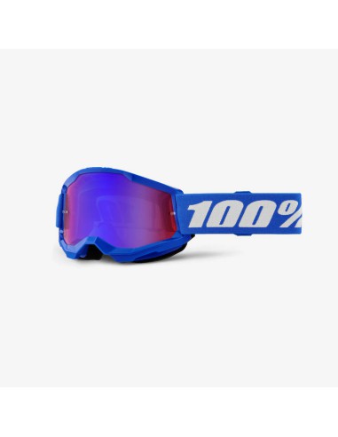 100 PROCENT GOGLE STRATA 2 YOUTH JUNIOR BLUE - MIRROR RED/BLUE LENS - KOLOR NIEBIESKI/BIAŁY SZYBKA CZERWONE/NIEBIESKIE LUSTRO