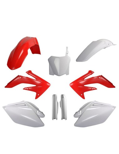 POLISPORT KOMPLET PLASTIKÓW (FULL KIT) HONDA CRF 250R '09 W ZESTAWIE TABLICA PRZEDNIA (8657500002) I OSŁONY AMORTYZARORÓW