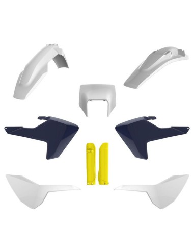 POLISPORT KOMPLET PLASTIKÓW (FULL KIT) HUSQVARNA TE/FE TPI '17-'19 W ZESTAWIE TABLICA PRZEDNIA (8666900001) I OSŁONY