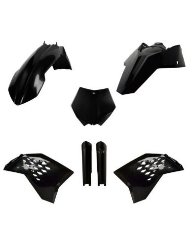 POLISPORT KOMPLET PLASTIKÓW (FULL KIT) KTM SX/SX-F/XC-F '08-'10 W ZESTAWIE TABLICA PRZEDNIA (8664400002) I OSŁONY AMORTYZATORÓW