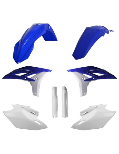 POLISPORT KOMPLET PLASTIKÓW (FULL KIT) YAMAHA WR 450F '12-'15 W ZESTAWIE OSŁONY AMORTYZARORÓW (8398200001) KOLOR NIEBIESKO BIAŁY