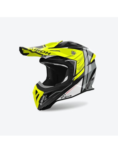 AIROH KASK CROSS / ENDURO / ATV / QUAD AVIATOR ACE 2 ENGINE KOLOR CZARNY/SZARY/ŻÓŁTY FLUO ROZMIAR M