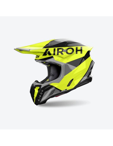 AIROH KASK CROSS / ENDURO / ATV / QUAD TWIST 3 KING KOLOR SZARY/CZARNY/ŻÓŁTY FLUO ROZMIAR S