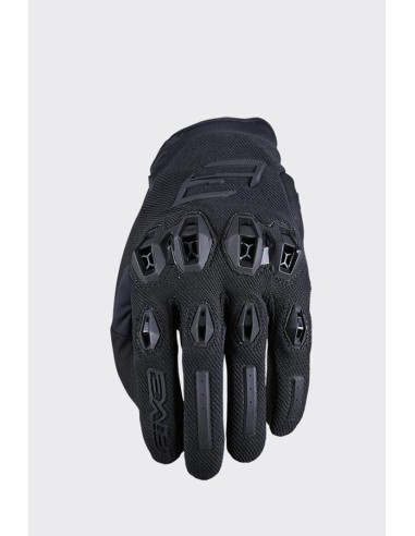 FIVE GLOVES RĘKAWICE SKÓRZANO-TEKSTYLNE STUNT EVO 2 KOLOR CZARNY ROZMIAR 12 (XXL)