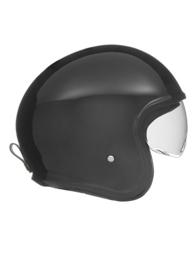 NOX PREMIUM KASK OTWARTY JET NEXT SOLID KOLOR CZARNY POŁYSK ROZMIAR M (CIEMNA BLENDA)