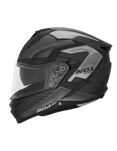 NOX KASK INTEGRALNY (FULL FACE) Z BLENDĄ N304S CARVER KOLOR CZARNY/TYTANOWY MAT ROZMIAR S