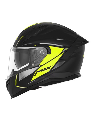 NOX KASK INTEGRALNY (FULL FACE) Z BLENDĄ N401 XENO KOLOR CZARNY/ŻÓŁTY FLUO MAT ROZMIAR M