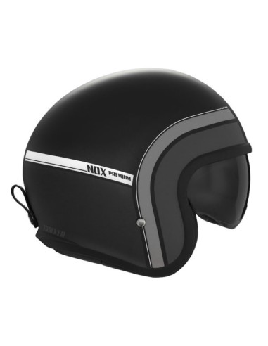 NOX PREMIUM KASK OTWARTY JET NEXT TRAKER KOLOR CZARNY/TYTANOWY MAT ROZMIAR L (CIEMNA BLENDA)